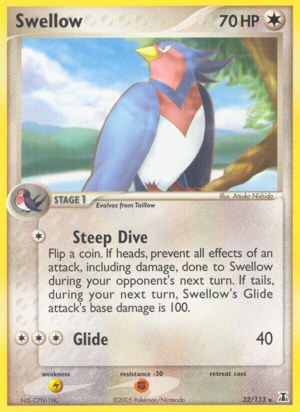 Swellow 32/113 card from Delta Species
