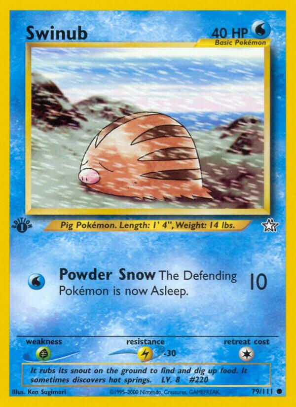 Swinub 079/111 card from Neo Genesis