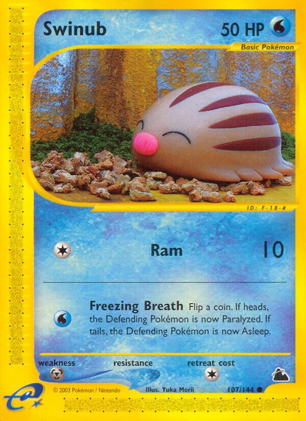 Swinub (107) 107/144 card from Skyridge