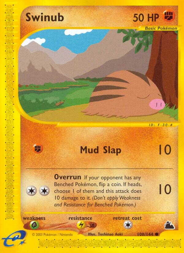 Swinub (108) 108/144 card from Skyridge