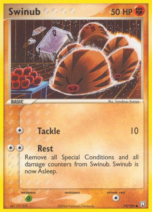 Swinub 79/109 card from Team Rocket Returns