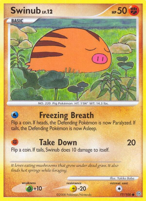 Swinub 77/100 card from Stormfront