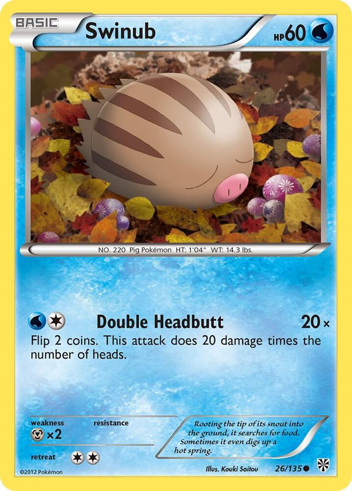 Swinub 26/135 card from Plasma Storm