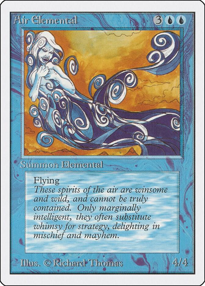Air Elemental card from Unlimited Edition