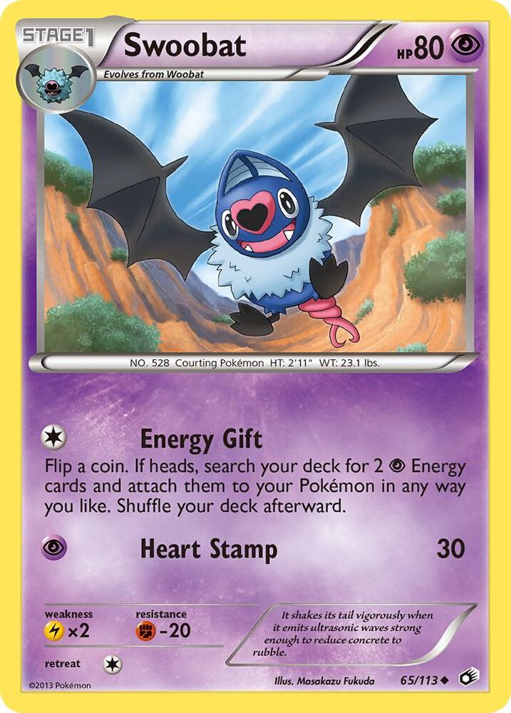 Swoobat 65/113 card from Legendary Treasures