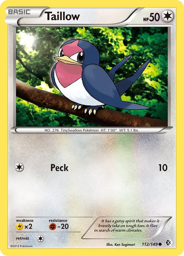 Taillow 112/149 card from Boundaries Crossed