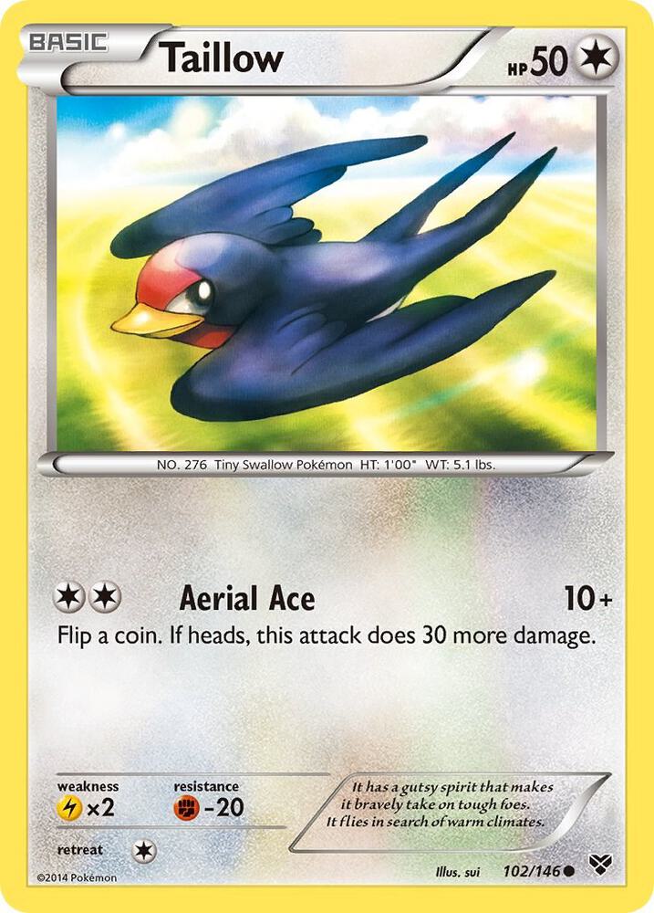 Taillow 102/146 card from XY Base Set