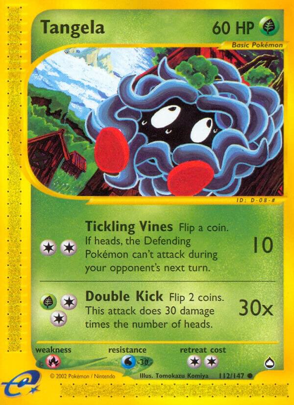 Tangela 112/147 card from Aquapolis