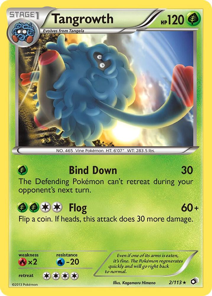 Tangrowth 2/113 card from Legendary Treasures