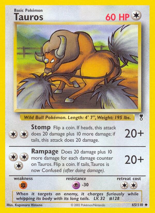 Tauros 065/110 card from Legendary Collection