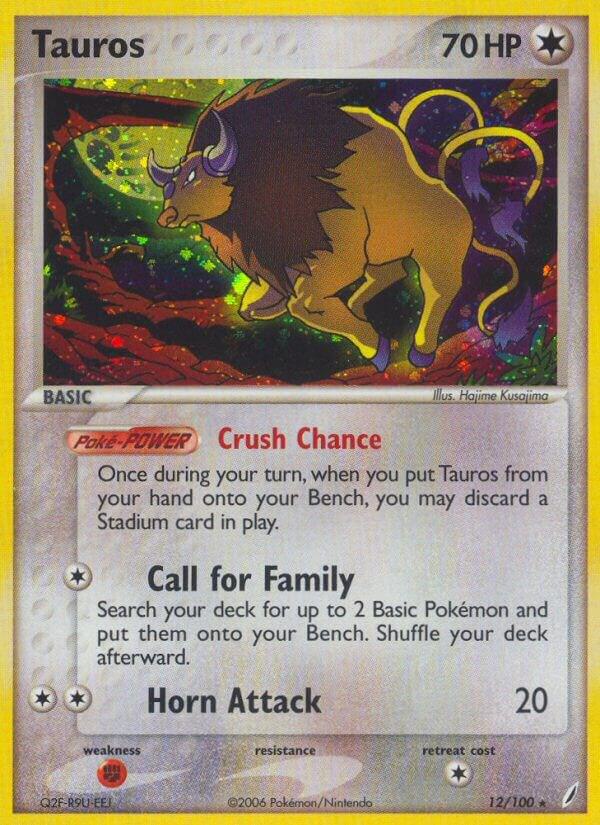 Tauros 12/100 card from Crystal Guardians
