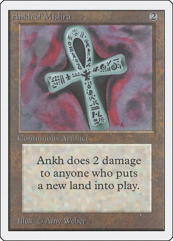 Ankh of Mishra card from Unlimited Edition