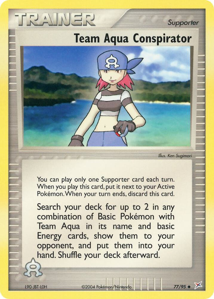 Team Aqua Conspirator 77/95 card from Team Magma vs Team Aqua
