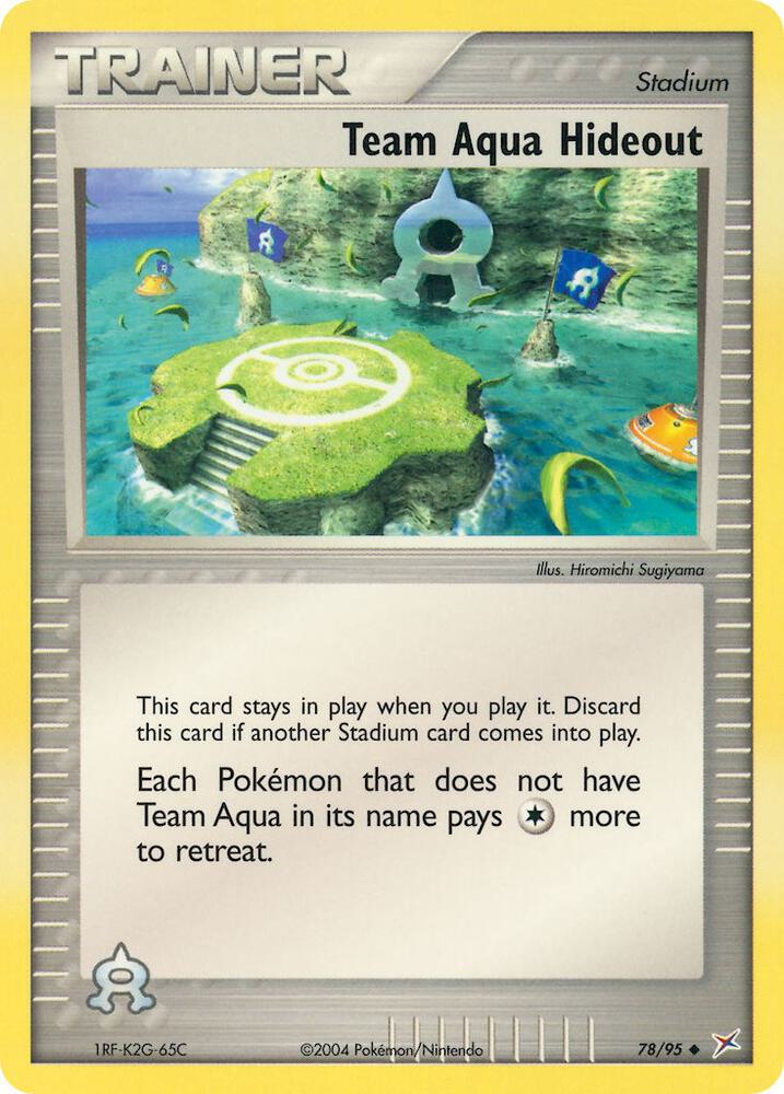 Team Aqua Hideout 78/95 card from Team Magma vs Team Aqua