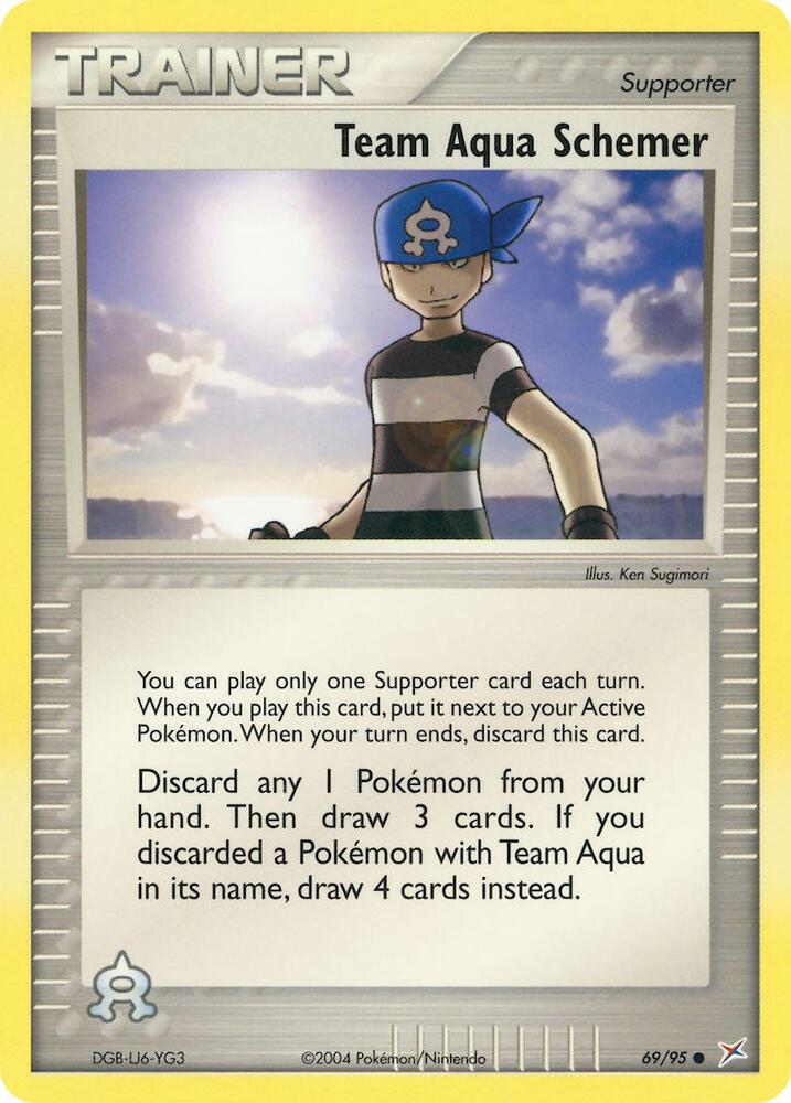 Team Aqua Schemer 69/95 card from Team Magma vs Team Aqua