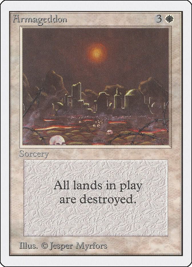 Armageddon card from Unlimited Edition