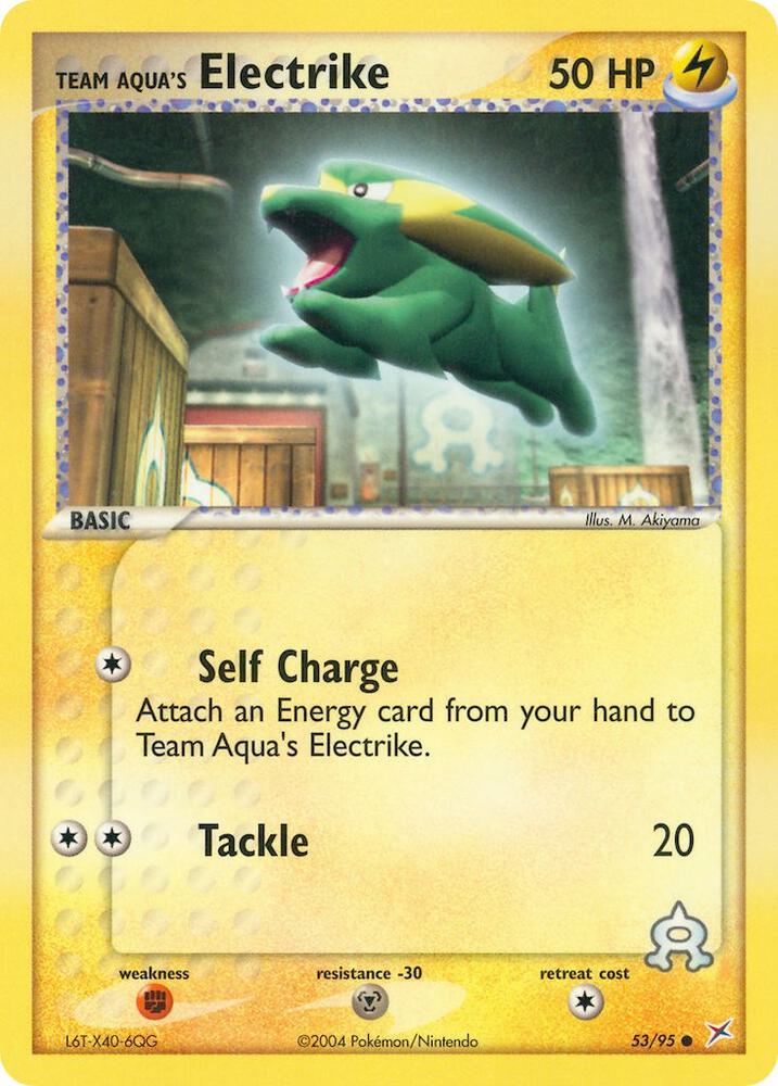 Team Aqua's Electrike 53/95 card from Team Magma vs Team Aqua