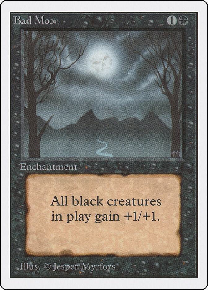 Bad Moon card from Unlimited Edition