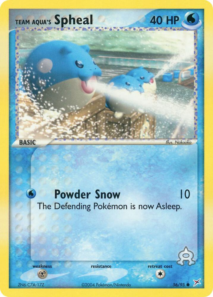 Team Aqua's Spheal 56/95 card from Team Magma vs Team Aqua