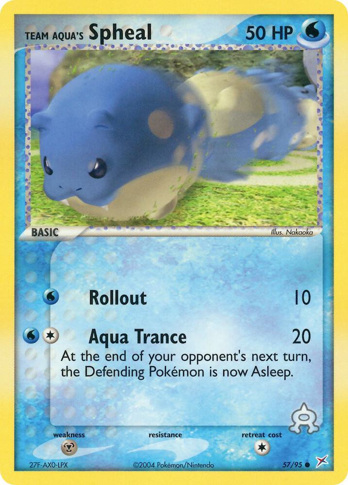 Team Aqua's Spheal 57/95 card from Team Magma vs Team Aqua