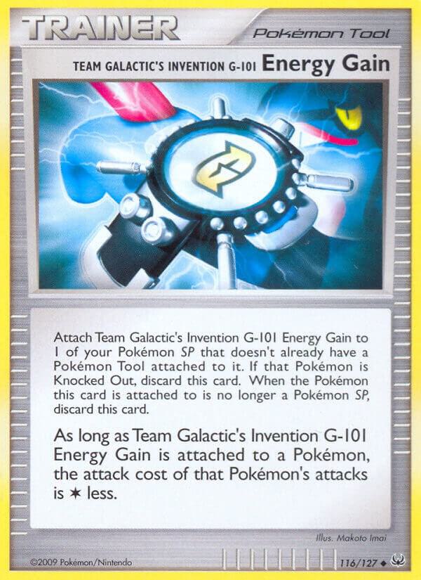 Team Galactic's Invention G-101 Energy Gain 116/127 card from Platinum