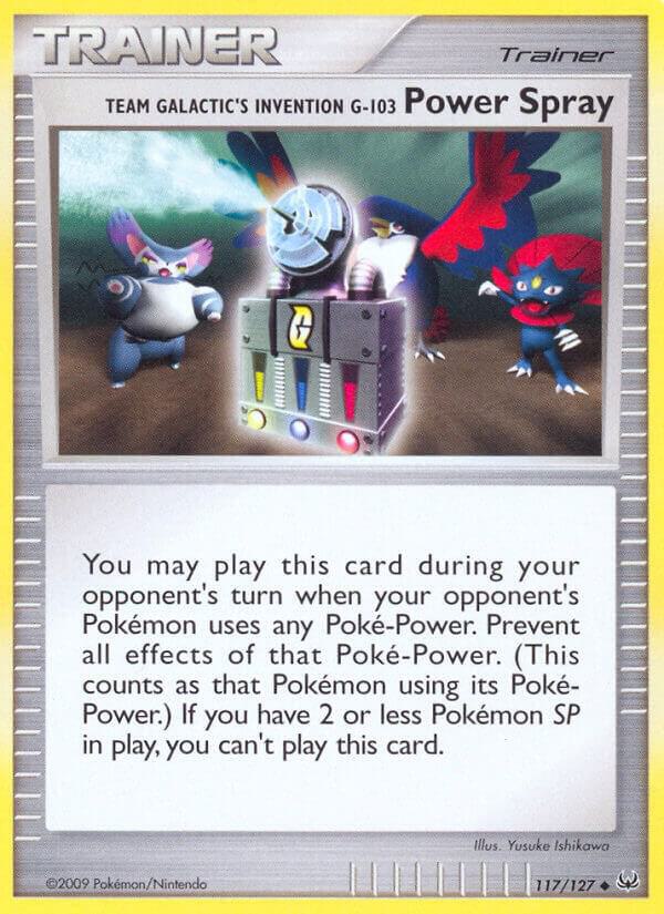 Team Galactic's Invention G-103 Power Spray 117/127 card from Platinum