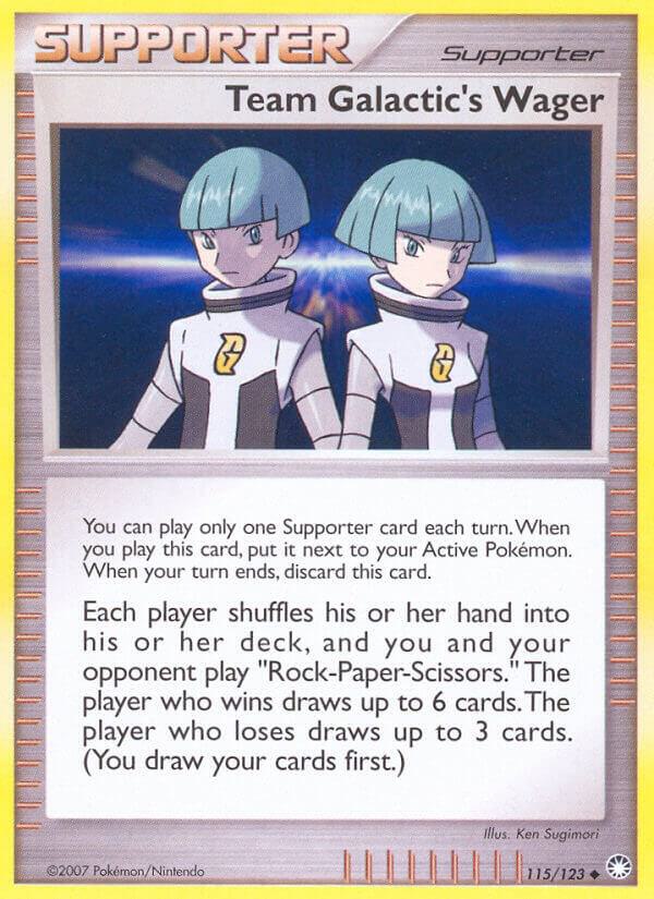 Team Galactic's Wager 115/123 card from Mysterious Treasures
