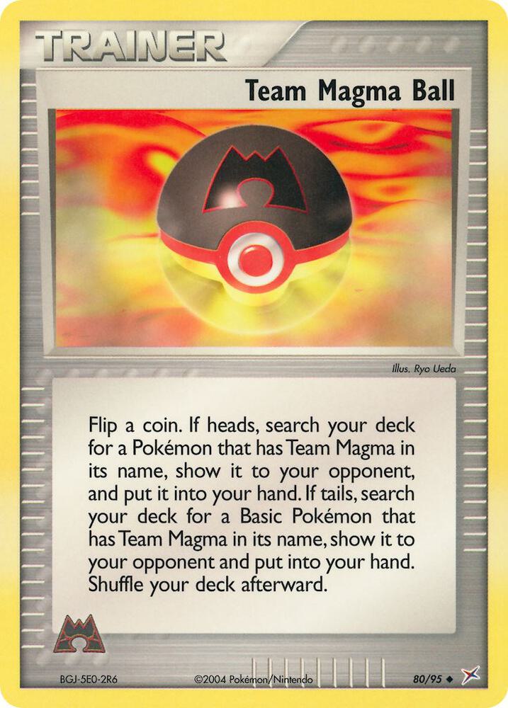 Team Magma Ball 80/95 card from Team Magma vs Team Aqua