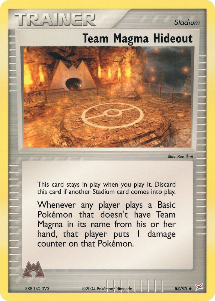 Team Magma Hideout 83/95 card from Team Magma vs Team Aqua