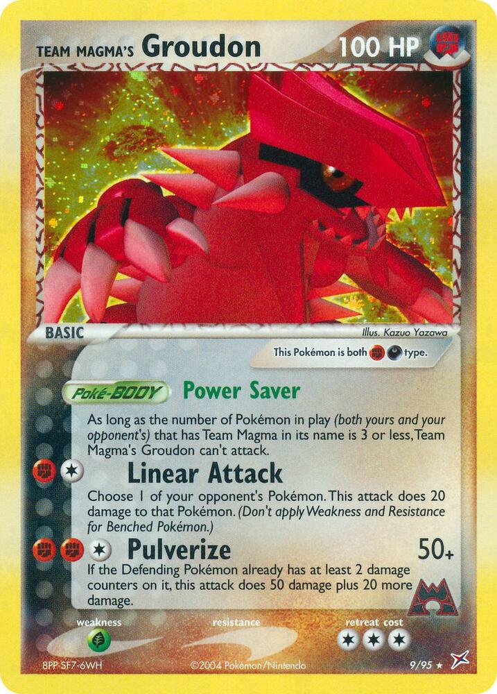 Team Magma's Groudon 9/95 card from Team Magma vs Team Aqua