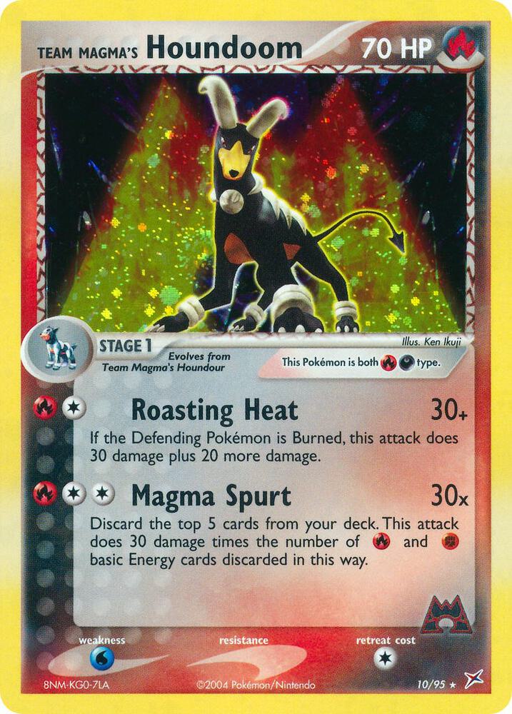 Team Magma's Houndoom 10/95 card from Team Magma vs Team Aqua