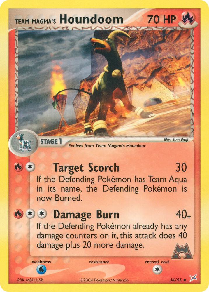 Team Magma's Houndoom 34/95 card from Team Magma vs Team Aqua