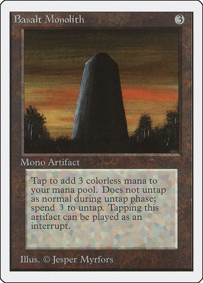 Basalt Monolith card from Unlimited Edition
