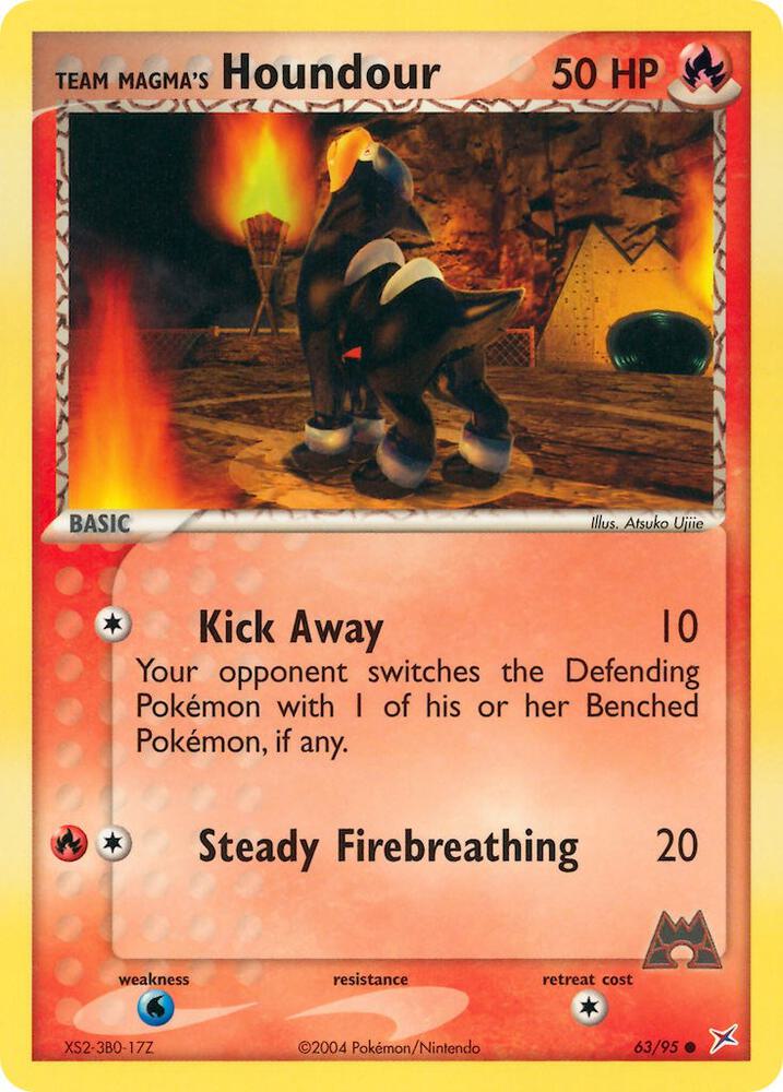 Team Magma's Houndour 63/95 card from Team Magma vs Team Aqua