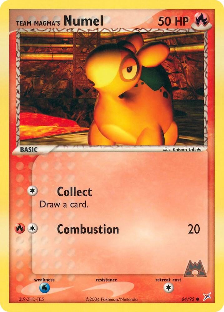 Team Magma's Numel 64/95 card from Team Magma vs Team Aqua
