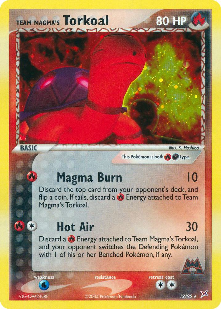 Team Magma's Torkoal 12/95 card from Team Magma vs Team Aqua