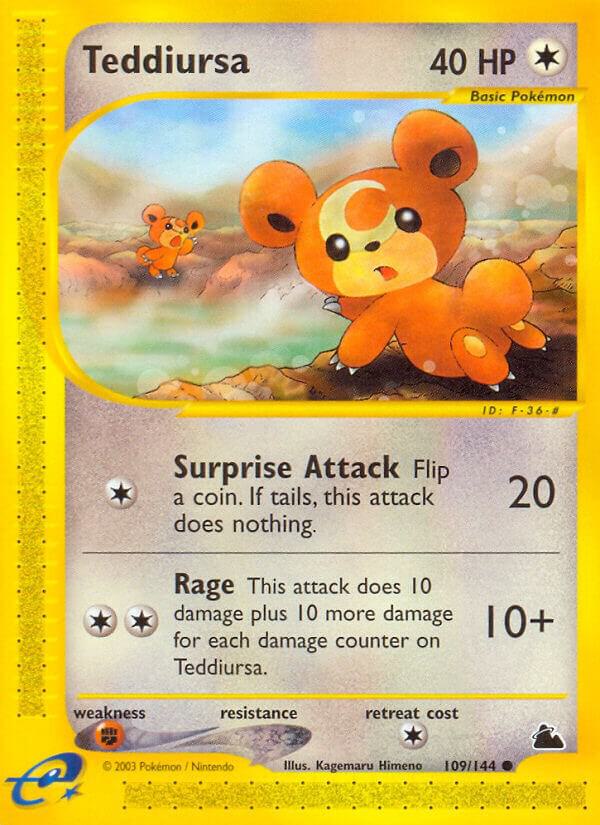 Teddiursa 109/144 card from Skyridge
