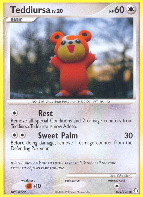 Teddiursa 105/123 card from Mysterious Treasures