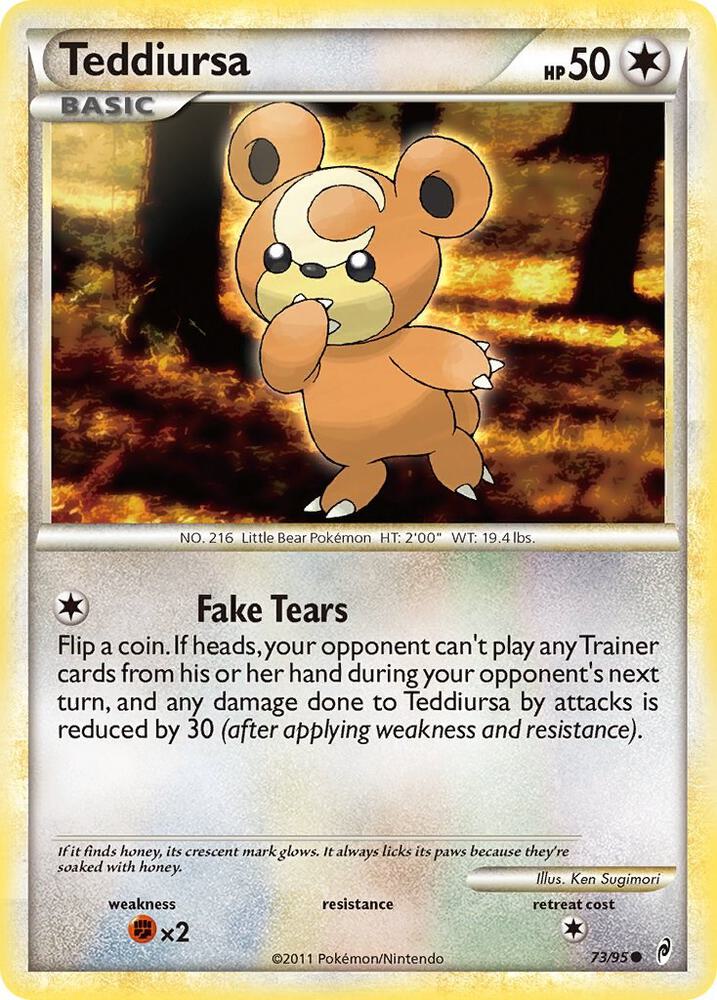 Teddiursa 73/95 card from Call of Legends