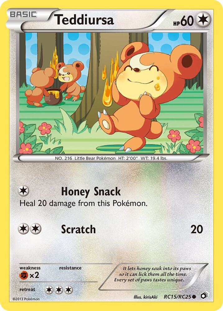 Teddiursa RC15/RC25 card from Legendary Treasures: Radiant Collection