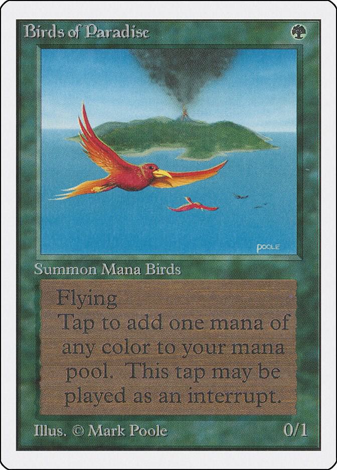 Birds of Paradise card from Unlimited Edition