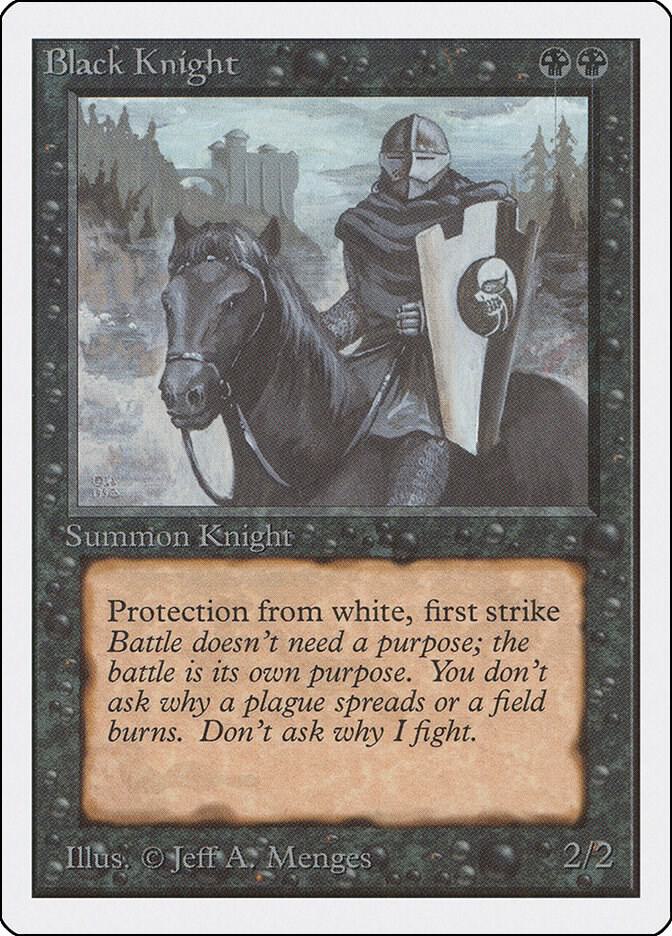 Black Knight card from Unlimited Edition