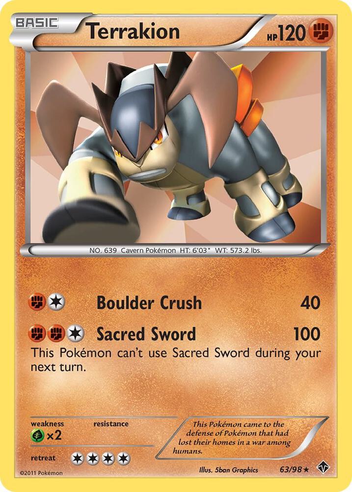 Terrakion 63/98 card from Emerging Powers