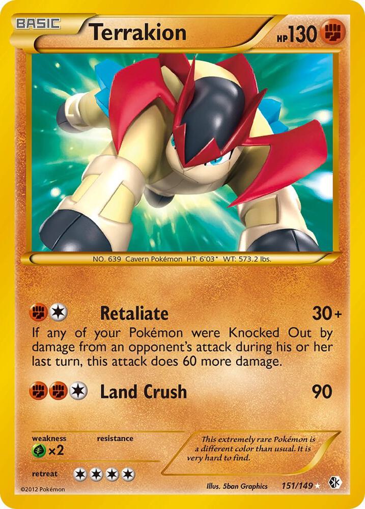 Terrakion 151/149 card from Boundaries Crossed