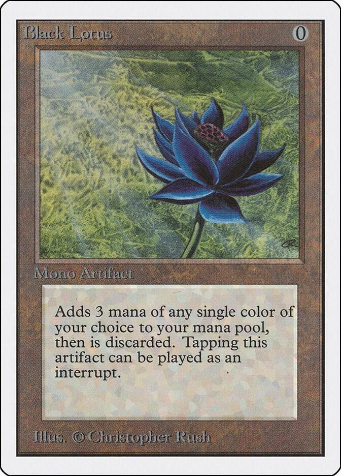 Black Lotus card from Unlimited Edition