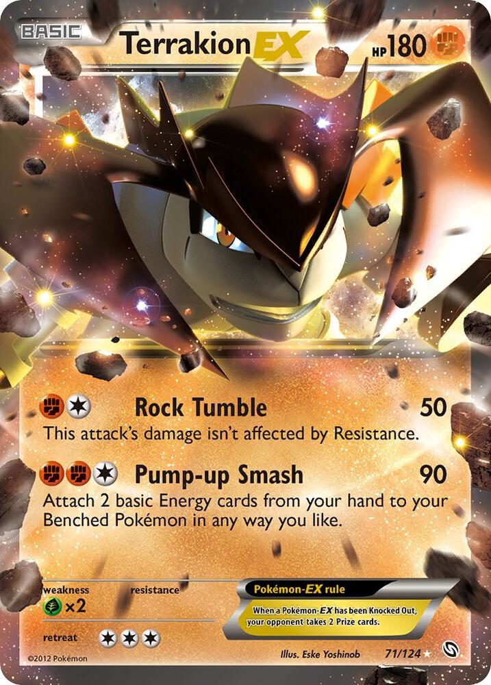 Terrakion EX 71/124 card from Dragons Exalted