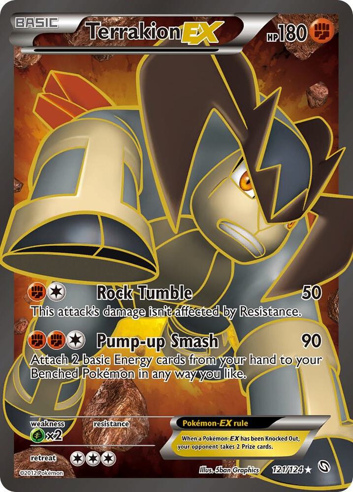 Terrakion EX (121 Full Art) 121/124 card from Dragons Exalted