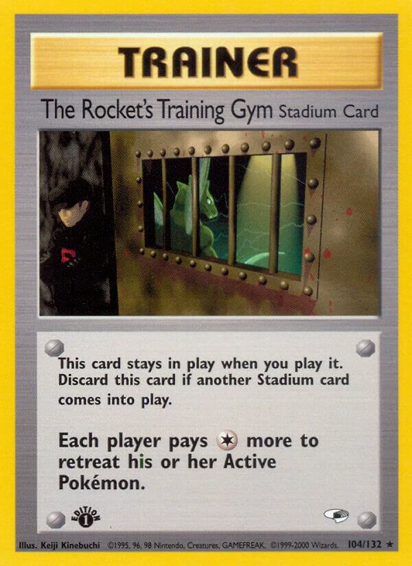 The Rocket's Training Gym 104/132 card from Gym Heroes