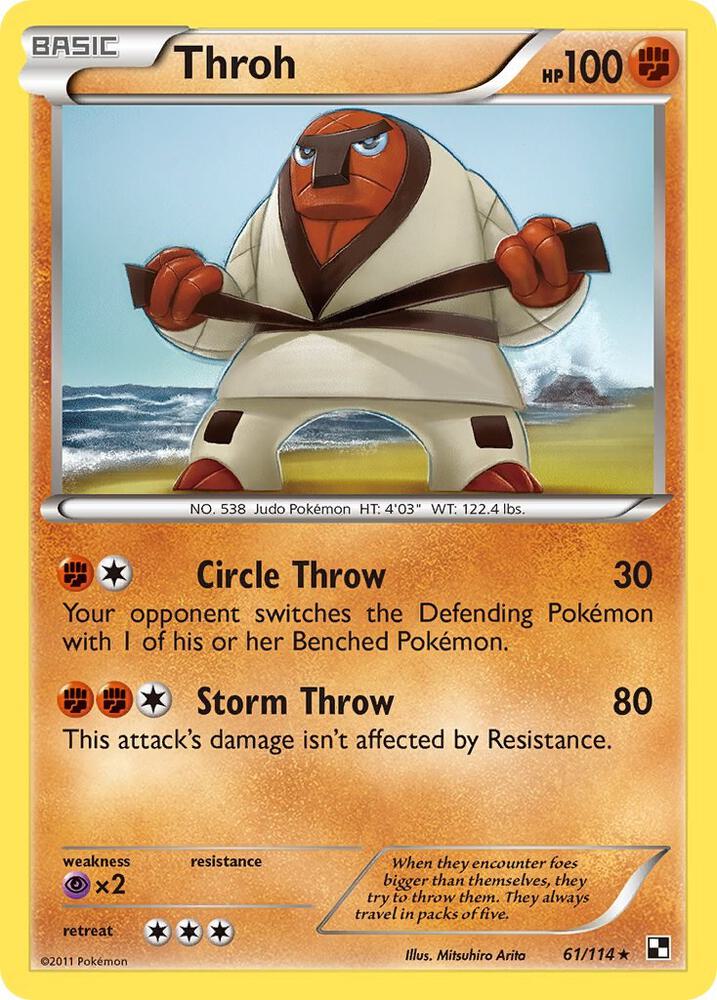 Throh 61/114 card from Black and White