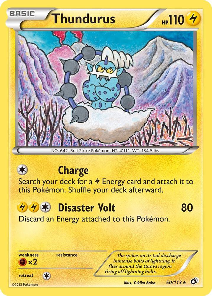 Thundurus 50/113 card from Legendary Treasures